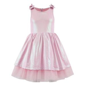 Lola + The Boys Pink Shimmer Tulle Dress